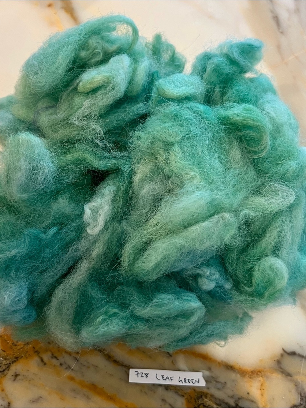 Dyed Alpaca Fiber - Leaf Green